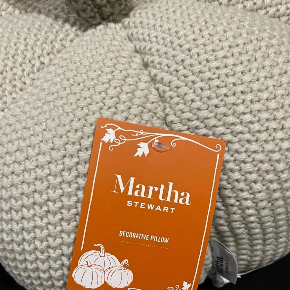 Martha Stewart Crochet Shaped Pumpkin Pillow